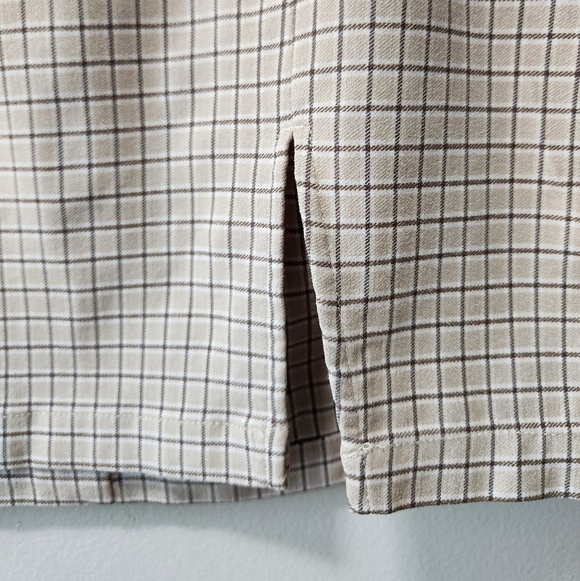 Garage Size M Plaid Slit Beige Mini Skirt - Picture 3 of 11